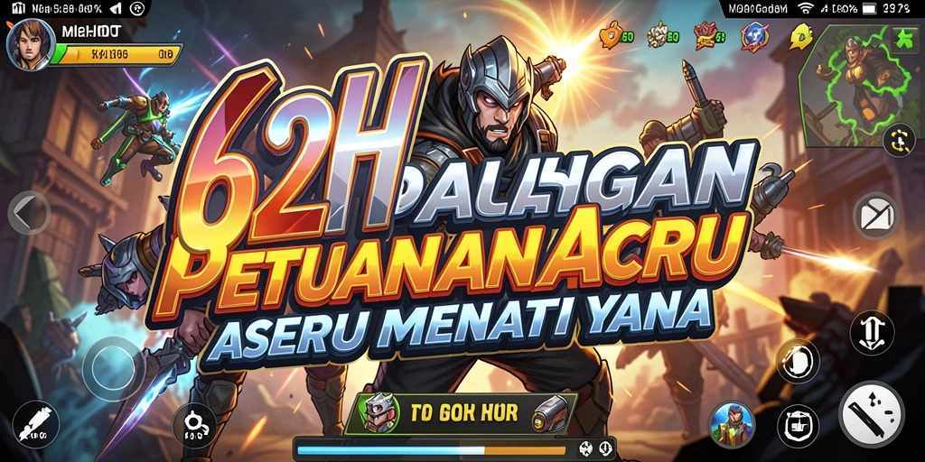 Gameplay seru dalam 62HOT dengan pertarungan mendebarkan.