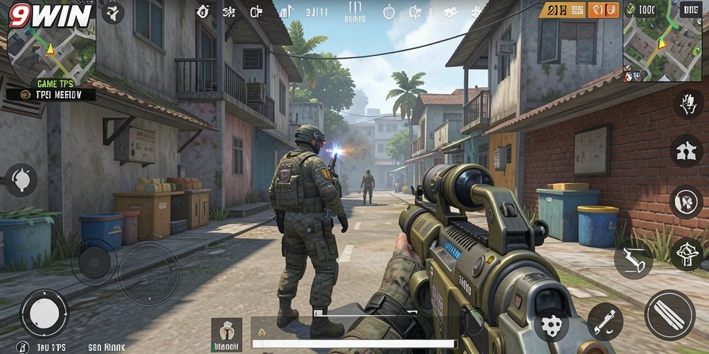 Screenshot gameplay yang menunjukkan aksi pertempuran mendebarkan di 9WIN.