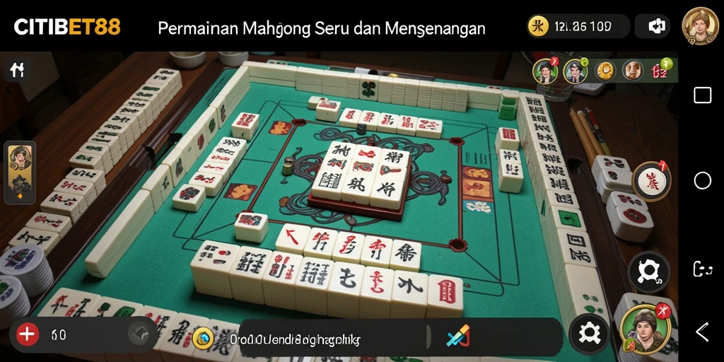 Tampilan menarik dari gameplay Mahjong di CITIBET88.
