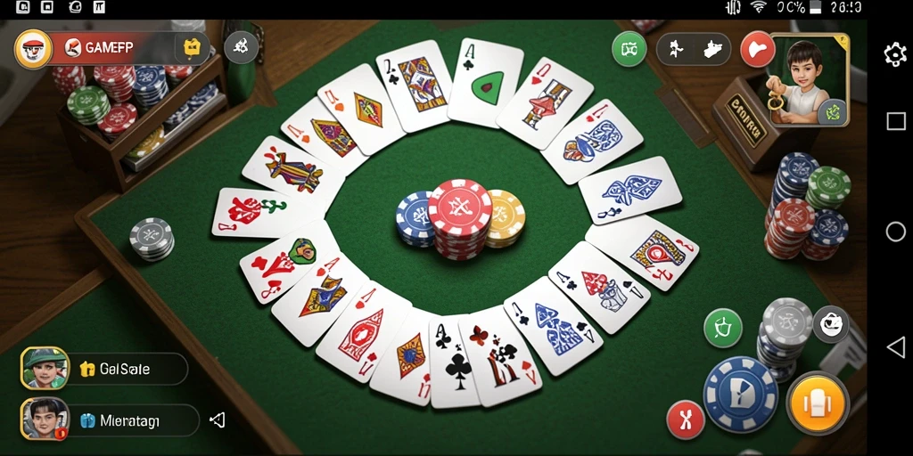 Tampilan gameplay seru dan interaktif dalam permainan Gaple.