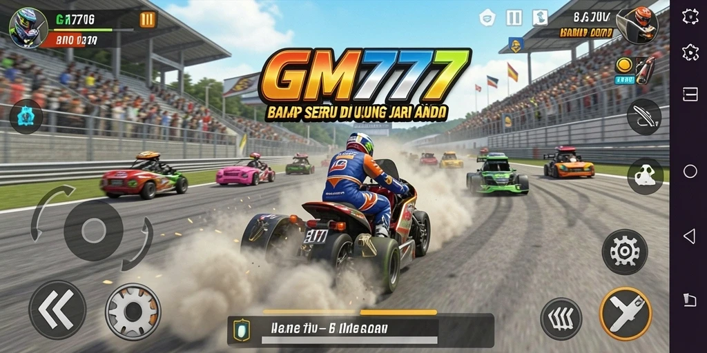 Tampilan gameplay balap yang memikat dalam GM777.