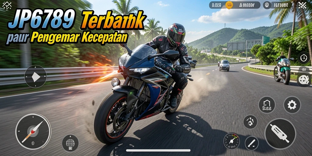 Screenshot menampilkan balapan motor yang seru di <strong>JP6789</strong>.