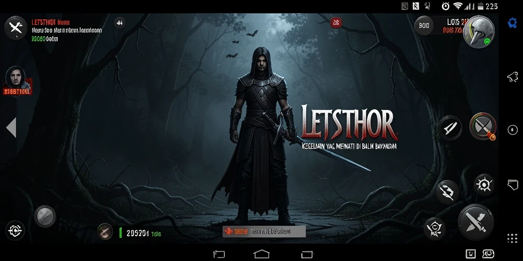 Tampilan gameplay LETSTHOR yang menegangkan dan mencekam.
