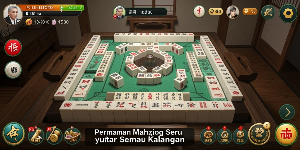Tangkapan layar utama PULITOTO dengan aksi permainan Mahjong yang mendebarkan.