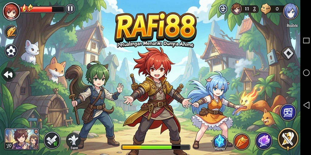 Tampilan gameplay RAFI88 dengan elemen Anime yang kaya.